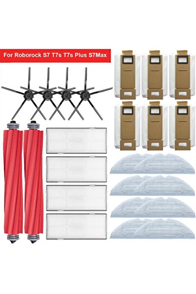 NO BRAND مناسب لقطع غيار فلتر وممسحة مكنسة روبوروك S7 + S7 بلس S7 ماكس T7S T7...
