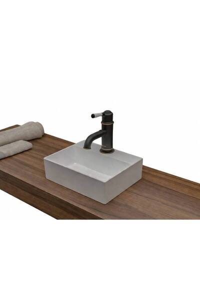 Bocchi Sottile Slim Line Dikdörtgen Batarya Banklı Lavabo Beyaz - 1470-001-0126