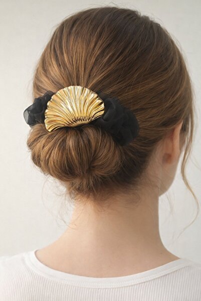 TAKIŞTIR Χρυσόχρωμη μεταλλική πόρπη από καουτσούκ με φιγούρα στομάχου