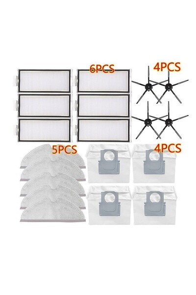 NO BRAND مناسب لمكنسة روبوروك Q7 ماكس / ماكس+ / تي 8 الكهربائية، فرشاة جانبية...