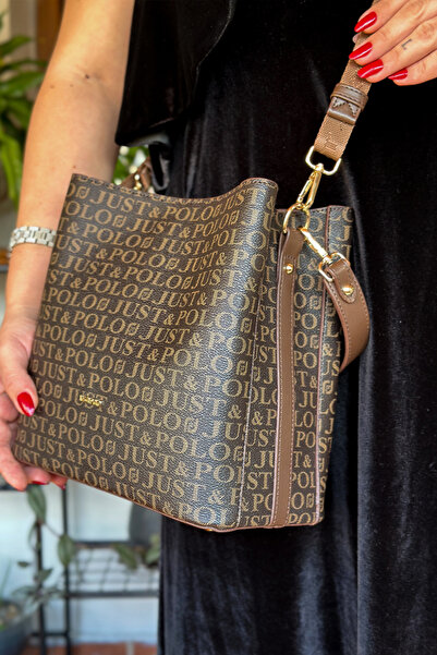 Just Polo Original 4-Compartment Double Strap Women's Shoulder Bag Medium Siz...