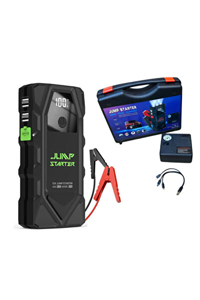 MagExpert Robot Pornire Auto Multifunctional 3 in 1, cu Compresor de aer, Bat...