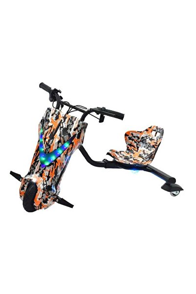 Rally سكوتر كهربائي ثلاثي العجلات للانجراف مع خوذة وواقي للركبة والمرفقين، مت...