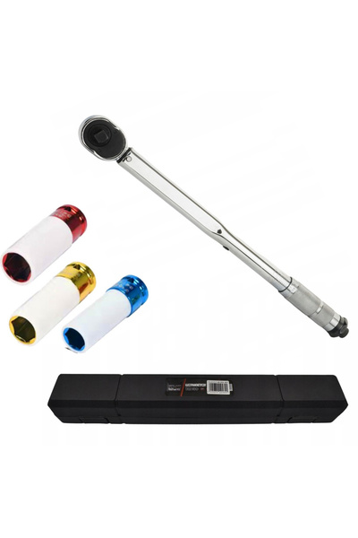 zola Torque wrench 1/2 inch 42-210 Nm 3 sockets 17/19/21 mm 46.5 cm