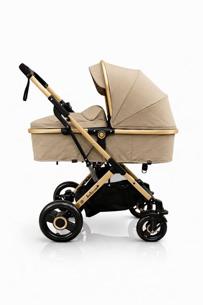 Belecoo (belecoo) 2-in-1 Stylish Baby Stroller with Bed Position, Gold Frame,...