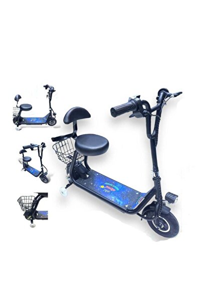 Rally سكوتر كهربائي مع سلة ومقعد للأطفال