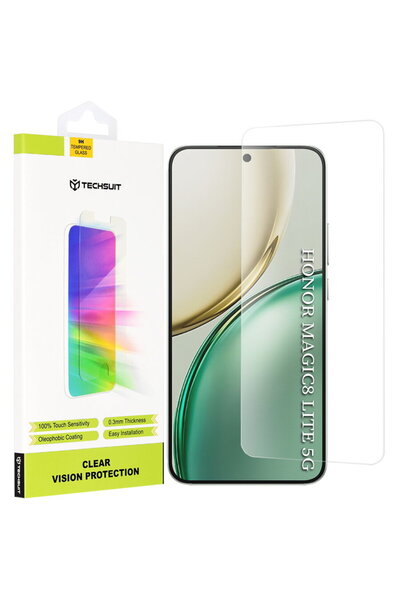 Techsuit Folie pentru Honor Magic8 Lite - Sticlă Clear Vision - Transparentă