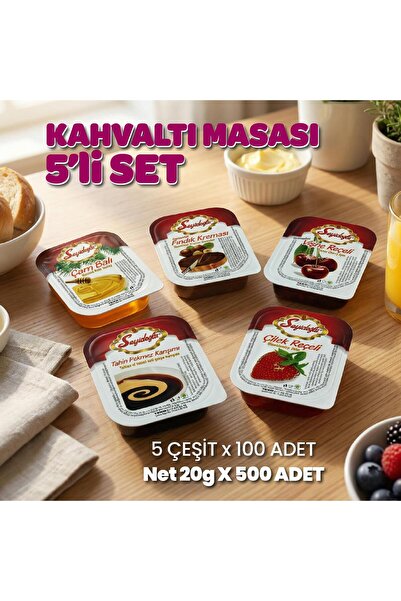Seyidoğlu Kahvaltı Masası 5'li Set | 20 g x 500 Adet