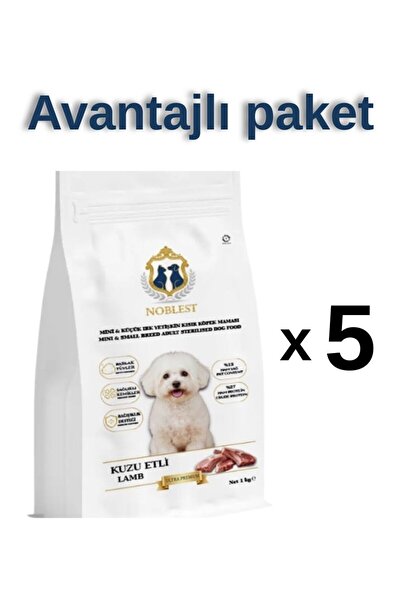 NOBLEST PET KUZU ETLİ MİNİ VE KÜÇÜK IRK YETİŞKİN KISIR KÖPEK KURU MAMASI 5 X ...