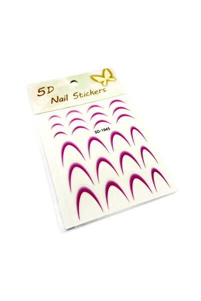 global fashion Αυτοκόλλητο με slider μύτης, σχέδιο γαλλικού ombré #1945