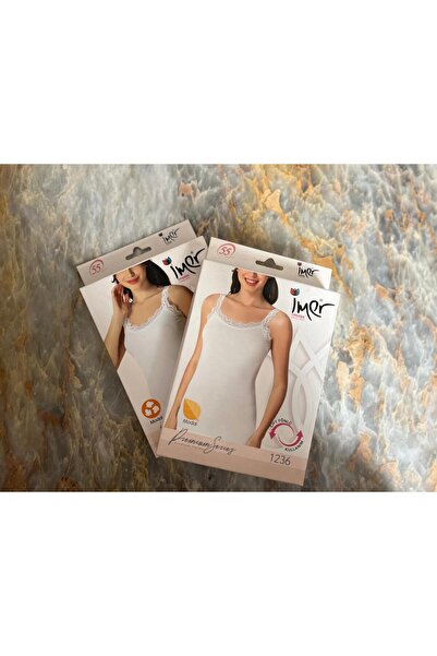 imer Women's Lace Modal Single Jersey Undershirt 2-Pack Black-White 1236 Easy...