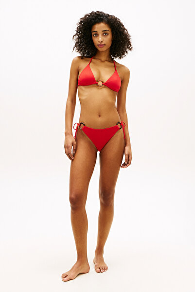 Tommy Hilfiger Women's Triangle Rp Orange Bikini Top