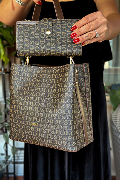 Just Polo Original 4-Compartment Double Strap Women's Shoulder Bag Medium Siz...