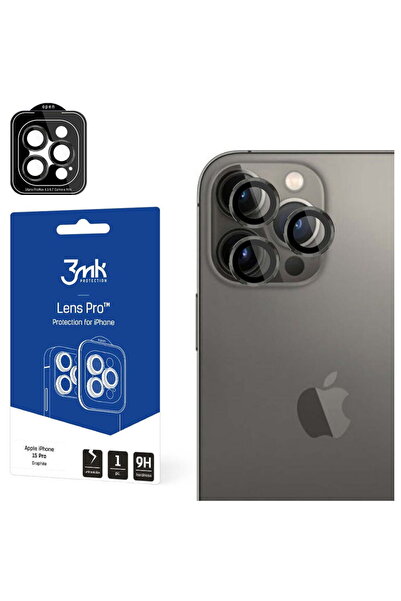 3MK Folie de protectie Camera spate pentru Apple iPhone 15 Pro, Sticla Securi...