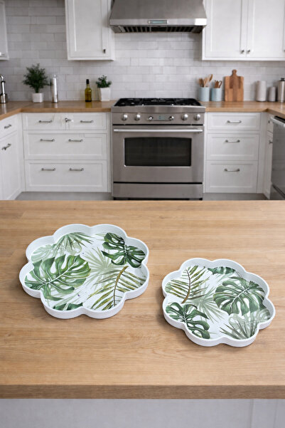 Zucci Home Mediterranean Breeze 2-Piece Decorative Daisy Presentation Tray | ...