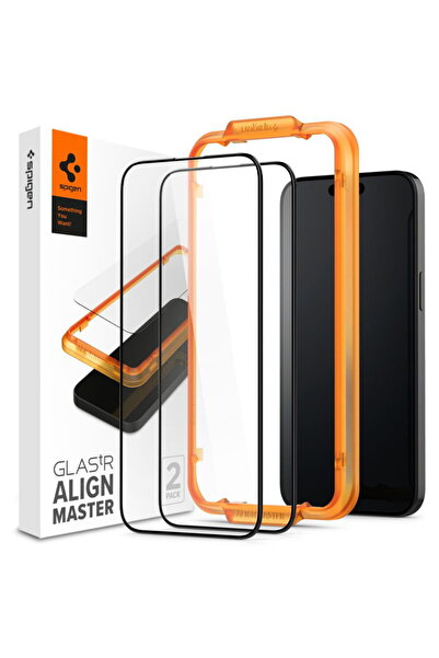 Spigen Folie pentru iPhone 15 (set 2) - Glass.TR Align Master - Black