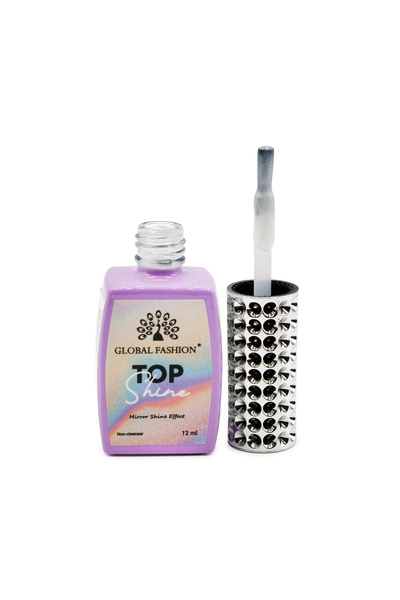 global fashion "TOP SHINE" βερνίκι νυχιών με εφέ καθρέφτη χωρίς κολλώδη στρώσ...