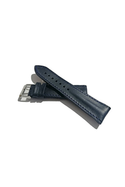 FADO Suitable for Every Hour Pyramid Model 24 mm Genuine Leather Cord Dark Na...