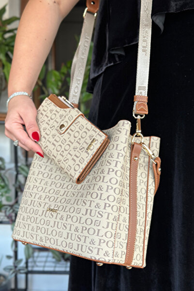 GALB Original Just Polo 4-Compartment Double Strap Women's Shoulder Bag Mediu...