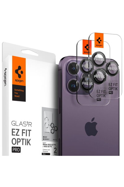 Spigen Folie Camera pentru iPhone 14 Pro / 14 Pro Max (set 2) - Optik.tR EZ F...