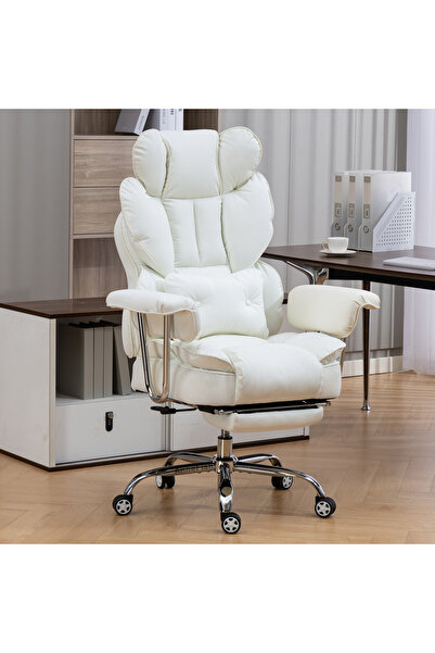 VariFurnx كرسي مكتب مريح مع مسند للقدمين، مكتب دوار تنفيذي، كرسي ألعاب كمبيوت...