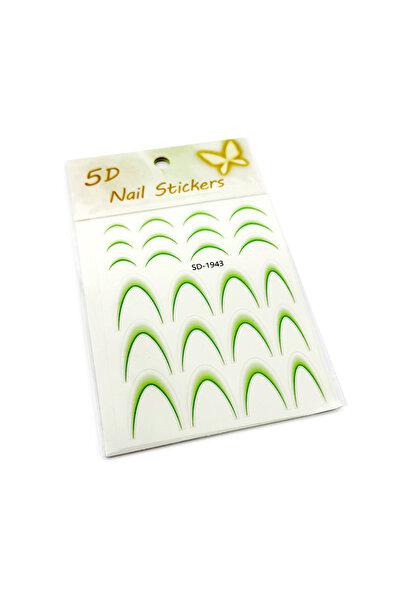 global fashion Αυτοκόλλητο με σχέδιο slider στην άκρη, γαλλικό ombré #1943