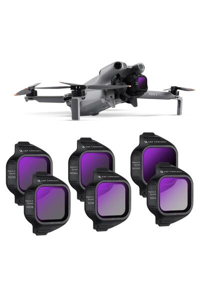 K&F CONCEPT K&F Consept DJI Mini 5 Pro Uyumlu 6 lı Filtre Seti - ND4 ND8 ND16...