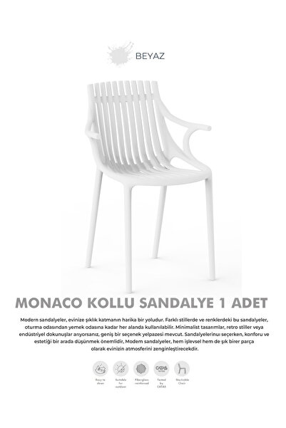 Daim Plastik MONAKO KOLLU LÜX CAFE & RESTAURANT SANDALYESİ
