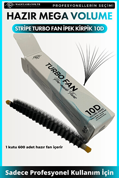 Magic Lash 10D Rus Volume Hazır Demet İpek Kirpik Turbo Fan – 12mm D Kıvrım 600 Adetli