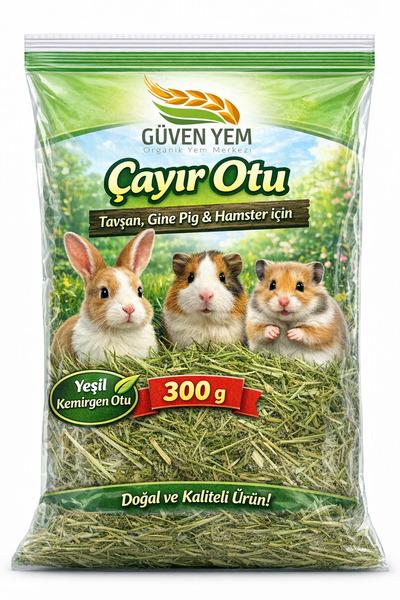 Güven Yem Çayır Otu Yeşil Kemirgen Otu 300 Gram