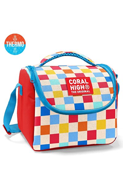 Coral High صندوق غداء حراري للأطفال بنمط الداما متعدد الألوان 37125