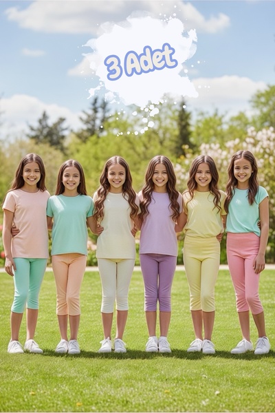 Katmirra Σετ Βαμβάκι τεμαχίων κοριτσίστικα καλσόν σε παστέλ χρώματα