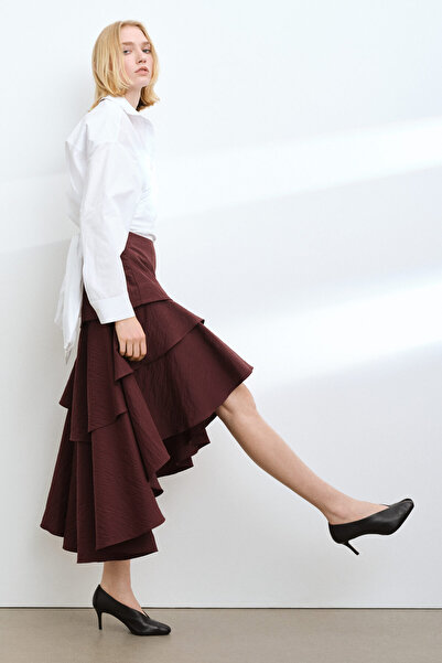 H&M Katlı Asimetrik Etek