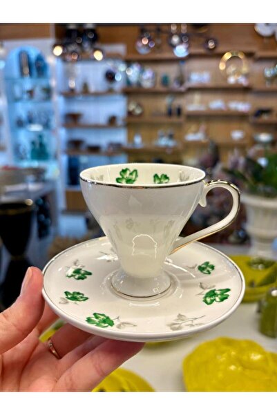 MİEN YEŞİL AYAKLI TEK KİŞİLİK TÜRK KAHVESİ FİNCANI