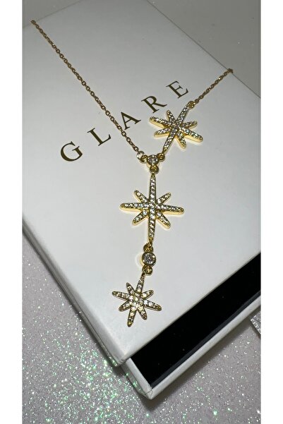 GLARE JEWELRY CO قلادة ستار نورث موديل واي من الفولاذ المقاوم للصدأ بتصميم 40...
