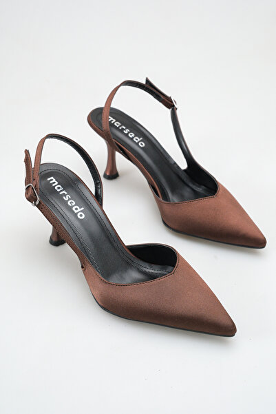 MARSEDO Siena Stiletto pentru femei cu vârf ascuțit și spate deschis cu eșarf...