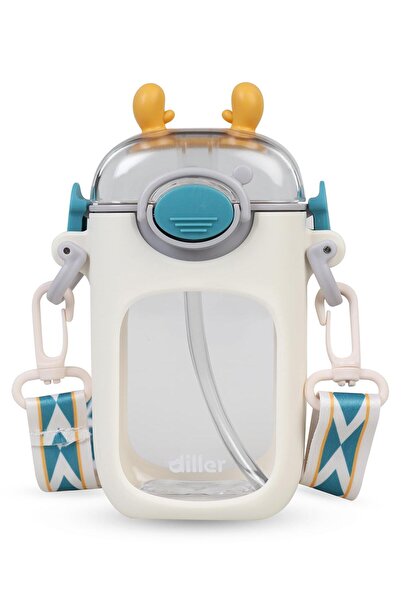 DILLER Tritan Flask with Straw 400 ml - White