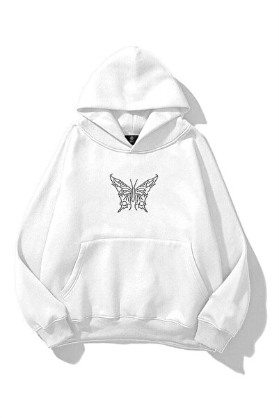 Flaubert -Unisex lines with stones cu imprimeu butterfly black sweatshirt 3 t...