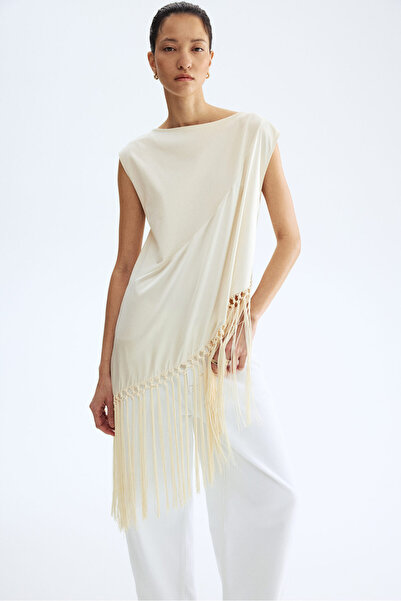 H&M Püsküllü Asimetrik Üst