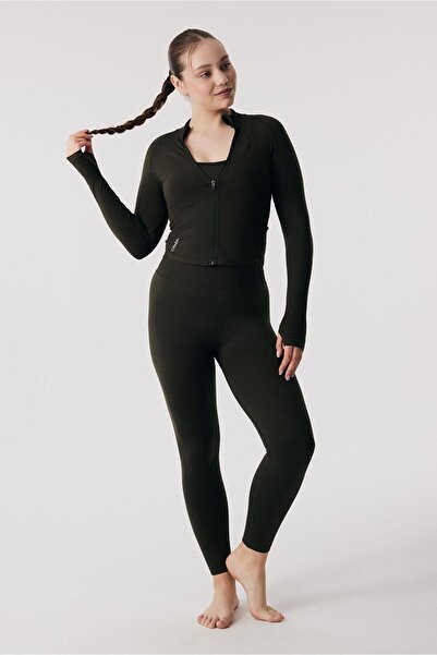 Oishii Rei Form Zippered Jacket Deep Olive