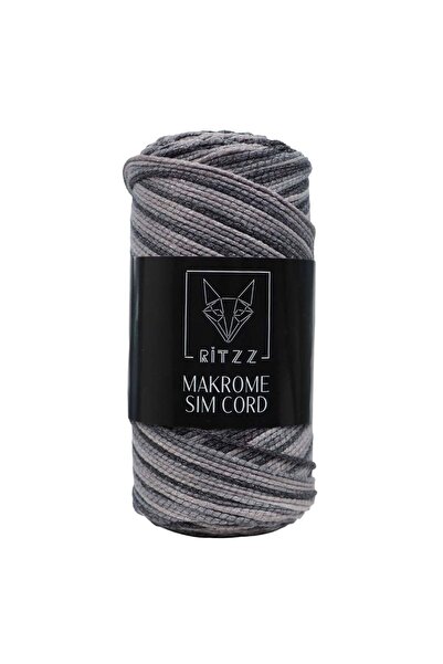 Ritzz Макраме Sim Cord 2 мм антрацитно сиво