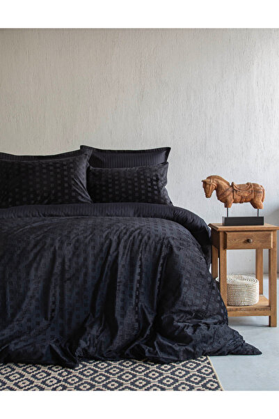 Apricitas HOME مقاس كينغ تايمز بلاك يونيك تاتش طقم غطاء لحاف