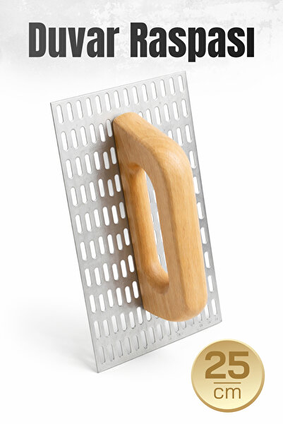 Badem10 (1 ADET) 25 Cm Duvar Raspası Sıva Alçı Kazıma Temizleme Aparatı Ahşap...