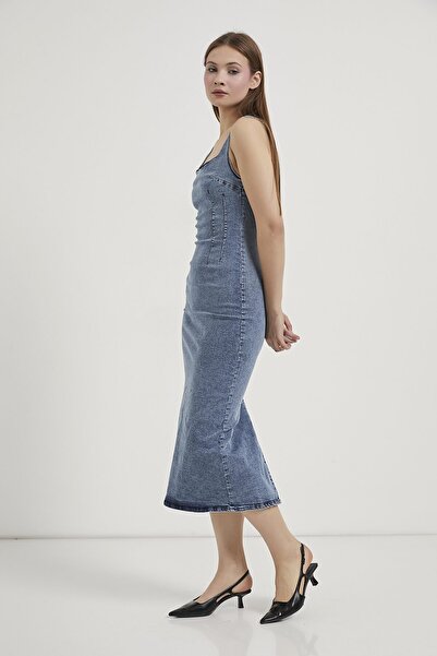 Arma Life Armalife 107 ultra flexible denim women's dress with slit at the back