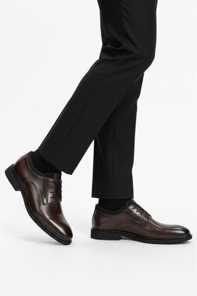 Papuçcity Bzky 2145 Men's Classic EVA Sole Leather Shoes