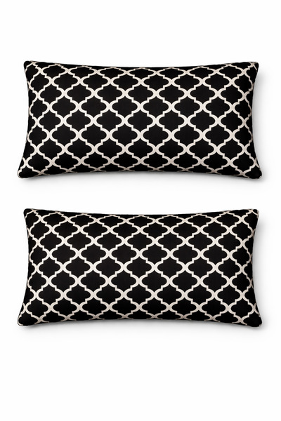 SADEN HOME Set of 2 Patterned Cotton Pillowcases 50X70 cm