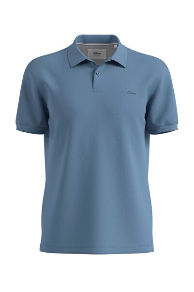 s.Oliver Big Sizes Men's polo shirt big sizes, Regular fit cotton, Blue, 3XL