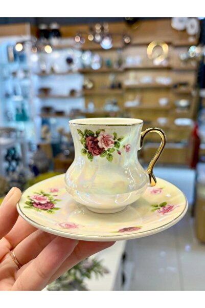 MİEN PEMBE SEDEFLİ 6 KİŞİLİK TÜRK KAHVESİ FİNCANI