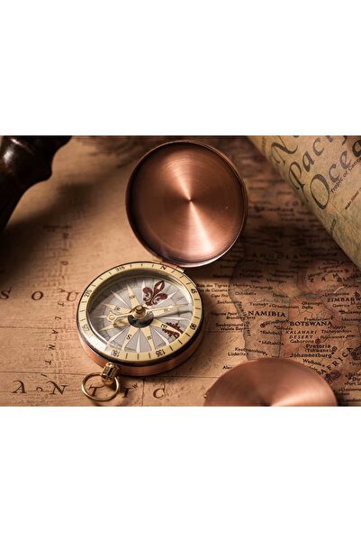 zola Portable Functional Pocket compass, elegant vintage model, copper case, ...