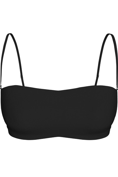 Calvin Klein Kadın Bandeau- Rp Siyah Bikini Üstü